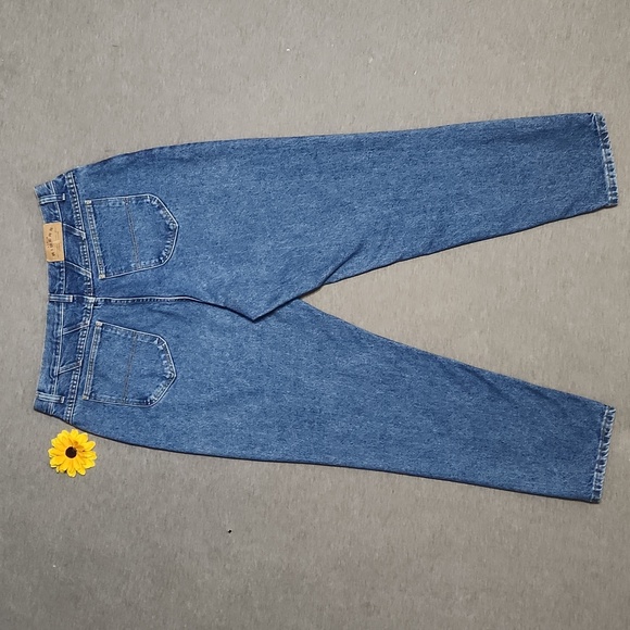 RARE!! Vintage Lee Riders High Rise Relaxed Baggy Taper Leg Blue Denim Mom Jeans - Picture 3 of 12